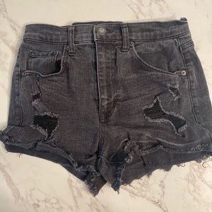 A black pair of Aeropostale jean shorts